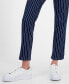 Women's Striped Straight-Leg Ankle Jeans