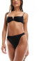 South Beach mix and match high waist & leg bikini bottom in black