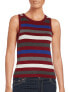 Топ Kensie Red Striped Scoop Neck Sleeveless Casual