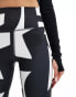 Monki seamless yoga high waist active gym leggings in multi black and white abstract print