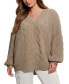 Women's Aki Chenille Cable-Knit Long-Sleeve Sweater