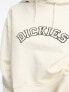 Dickies west vale hoodie with varsity embroidery in off white