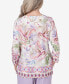 Women's Garden Party Paisley Floral Border Top