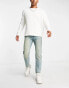 Topman straight jeans in green cast tint