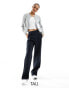 Pieces Tall wide leg tailored trousers in charcoal pinstripe