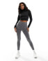 ASOS 4505 active fleeceback cropped hoodie in black