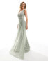 Beauut Bridesmaid embellished v-neck maxi dress in sage green