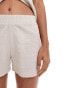 ASOS DESIGN linen blend short in natural co ord