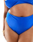 ASOS DESIGN Curve Maya high leg high waist bikini bottom in cobalt