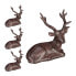 4 x Sitzende Hirsch Figur Garten