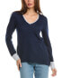 Forte Cashmere Reversible High-Low V-Neck Cashmere-Blend Sweater Women's