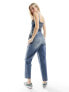 Tommy Jeans denim bustier jumpsuit in mid wash