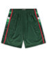 Men's Mitchell Ness Hunter Green Milwaukee Bucks Big Tall Hardwood Classics Team Swingman Shorts