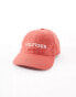 Tommy Hilfiger type logo cap in terracotta red