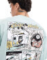 ASOS DESIGN Disney unisex oversized boxy t-shirt with Chip & Dale comic prints in blue