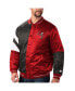 Men's Red, Black Tampa Bay Buccaneers Leader Varsity Satin Full-Snap Jacket