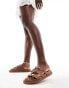 New Look strappy chunky flat sandal in tan