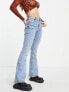 Topshop Jamie flare jeans in bleach