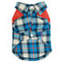 Dobaz Parisian Plaid Camp Dog Shirt - Blue Sz XL