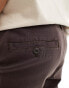 ASOS DESIGN tapered washed chino in brown