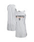 Женская пижама Concepts Sport womens White San Francisco Giants Reel Pinstripe Knit Sleeveless Nightshirt