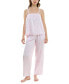 Women's 2-Pc. Satin Lace-Trim Pajamas Set