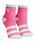 Женские носки Rock Em womens Socks Pink Brooklyn Nets Fuzzy Crew Socks