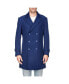 Brave man Men's Double Breasted Pea Coat Wool Blend Dress Pea coat