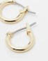 Faded Future thin huggie hoops earrings in gold