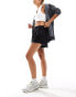 Sixth June high waisted denim shorts in washed black