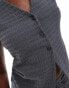 Kaiia textured waistcoat co-ord in slate grey