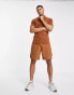 VAI21 woven short co-ord in brown