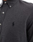 Polo Ralph Lauren icon logo pique shirt in charcoal marl