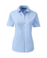 Women's School Uniform Short Sleeve Peter Pan Collar Broadcloth Shirt