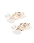 ALDO fionna wave pearl drop statement earrings in gold