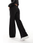 In The Style contrast drawstring waist wide leg side stripe trousers co-ord in black