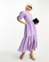 & Other Stories tiered volume maxi dress in lilac