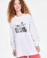 Women's Classic Long Sleeve Graphic Print Cotton T-Shirt