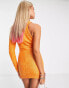 Kyo The Brand sequin one shoulder mini dress in orange