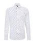 Men's Printed Stretch Cotton Slim-Fit Dress Shirt