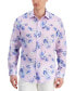 Men's Noche Floral-Print Long-Sleeve Linen Shirt, Created for Macy's