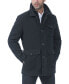 Men Calvin Wool Blend Car Coat with Removable Bib - Tall