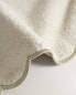 Scalloped cotton bath towel