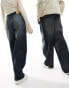 Weekday Unisex Astro loose fit wide leg jeans in Marsh blue