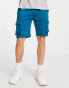 American Stitch jersey cargo shorts in blue