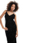 Bardot devore midi dress in black