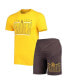 Men's Brown, Gold San Diego Padres Meter T-shirt and Shorts Sleep Set