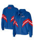 Women's Royal Buffalo Bills Plus Size Yarn Dye Stripe Full-Zip Jacket