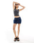 Noisy May lace trim tank top in washed grey