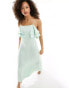 Vila Bridesmaid frill top cami maxi dress in mint green